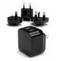 Carregador USB de parede StarTech.com de porta dupla – viagens internacionais – 17W/3,4A – preto