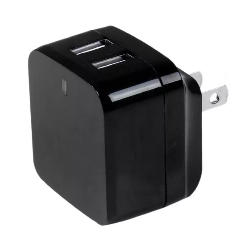 Carregador USB de parede StarTech.com de porta dupla – viagens internacionais – 17W/3,4A – preto