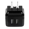 Carregador USB de parede StarTech.com de porta dupla – viagens internacionais – 17W/3,4A – preto