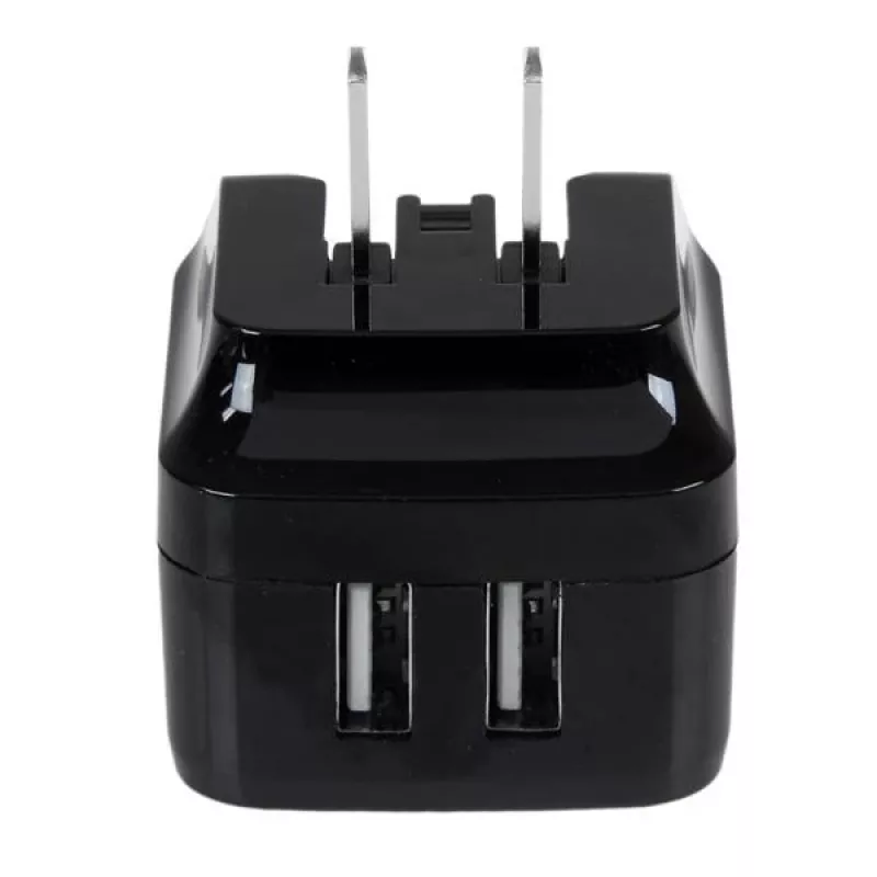 Carregador USB de parede StarTech.com de porta dupla – viagens internacionais – 17W/3,4A – preto