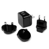 Carregador USB de parede StarTech.com de porta dupla – viagens internacionais – 17W/3,4A – preto