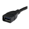 Cabo de extensão USB 3.0 A para A StarTech.com – 6 polegadas, preto, 0,152 m, USB A, USB A, USB 3.2 Gen 1 (3.1 Gen 1), 5 Gbit/s, preto