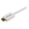 StarTech.com HD3MM7MW cabo High Speed HDMI CL3 para instalação em paredes, M/M, 7 m (23 ft), 30/32 AWG, conectores banhados a ouro, branco