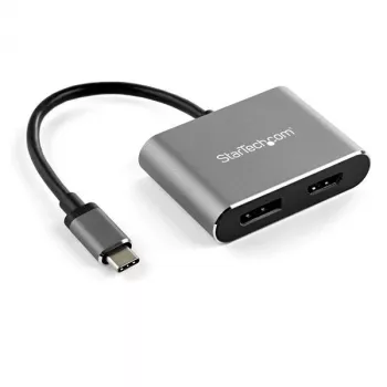 Adaptador de vídeo multiporta USB-C StarTech.com – adaptador de monitor USB-C para HDMI 2.0 ou DisplayPort 1.2 4K 60Hz – conversor de ecrã USB Type-C 2 em 1 HDMI/DP HBR2 HDR – compatível com Thunderbolt 3