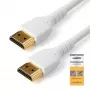 StarTech.com RHDMM2MPW cabo High Speed HDMI 2.0 Premium certificado com Ethernet, 4K 60 Hz, M/M, 2 m, fibra de aramida, revestimento em TPE, branco