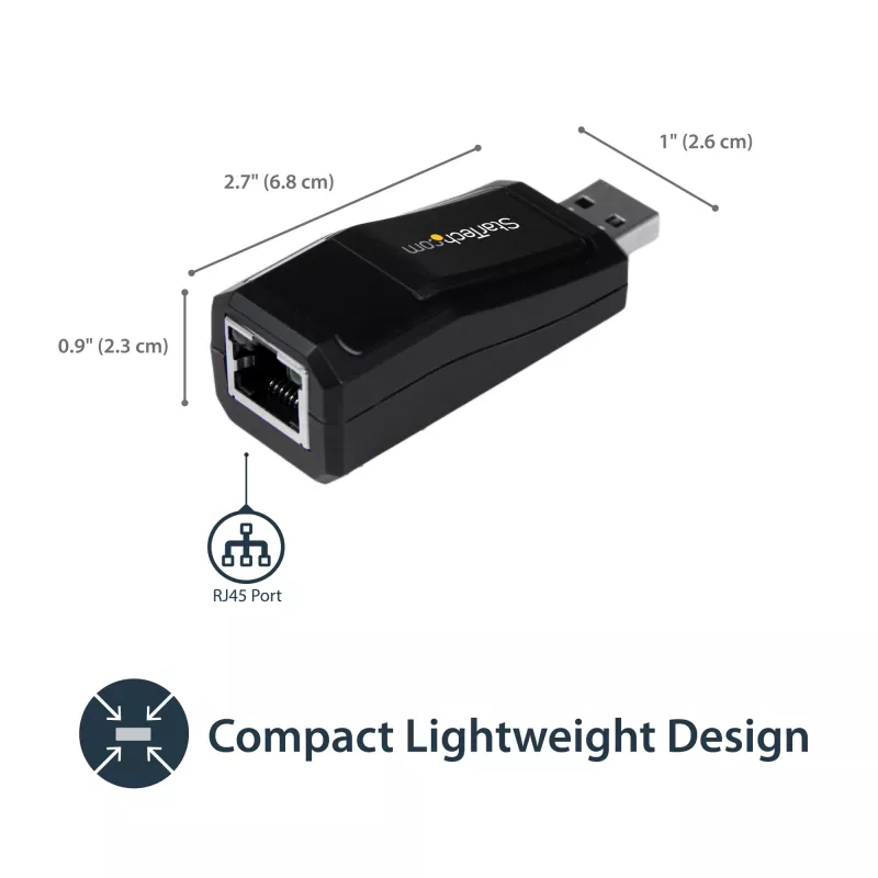 Adaptador de rede USB 3.0 para Gigabit Ethernet NIC StarTech.com – 10/100/1000 Mbit/s