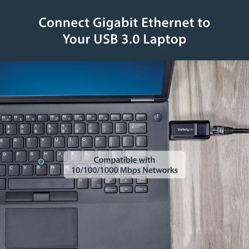 Adaptador de rede USB 3.0 para Gigabit Ethernet NIC StarTech.com – 10/100/1000 Mbit/s