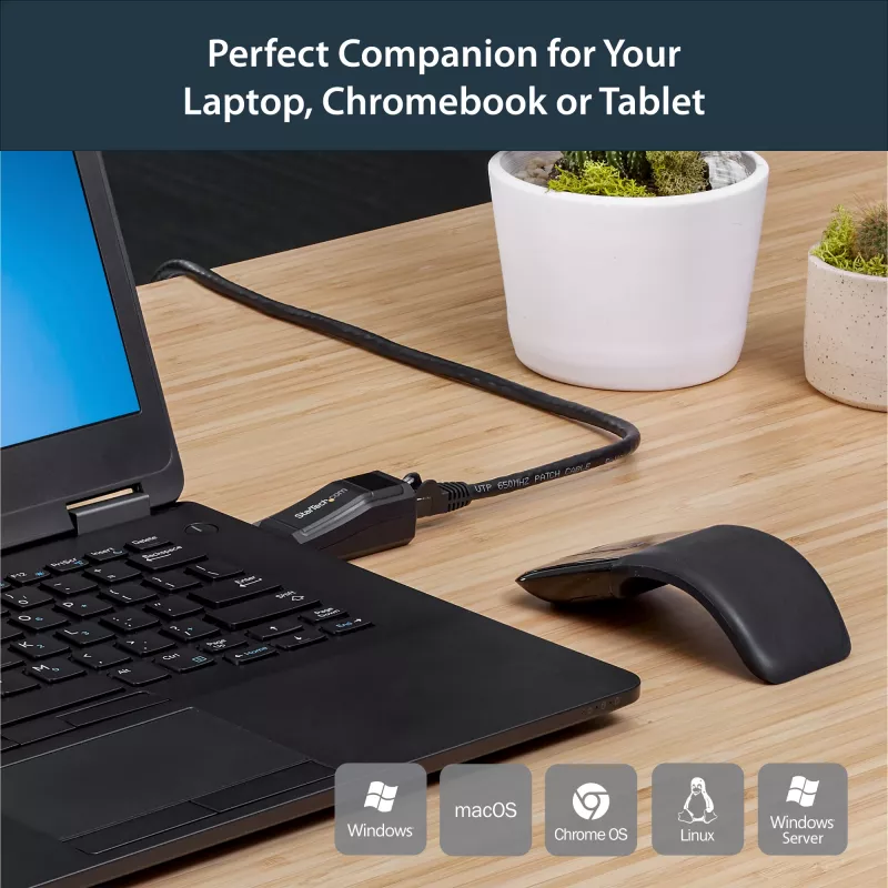 Adaptador de rede USB 3.0 para Gigabit Ethernet NIC StarTech.com – 10/100/1000 Mbit/s