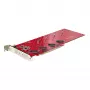 Placa adaptadora Quad M.2 PCIe StarTech.com, PCIe x16 para quatro SSD NVMe ou AHCI M.2, PCI Express 4.0, 7,8 GBps/unidade, bifurcação necessária, compatível com Windows/Linux