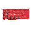 Placa adaptadora Quad M.2 PCIe StarTech.com, PCIe x16 para quatro SSD NVMe ou AHCI M.2, PCI Express 4.0, 7,8 GBps/unidade, bifurcação necessária, compatível com Windows/Linux