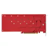 Placa adaptadora Quad M.2 PCIe StarTech.com, PCIe x16 para quatro SSD NVMe ou AHCI M.2, PCI Express 4.0, 7,8 GBps/unidade, bifurcação necessária, compatível com Windows/Linux