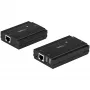 Hub extensor USB 2.0 de 4 portas StarTech.com através de um único cabo Ethernet CAT5e/CAT6 (RJ45) – 100m – kit adaptador de hub extensor USB – caixa metálica – alimentação externa – 480 Mbit/s