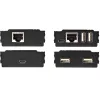 Hub extensor USB 2.0 de 4 portas StarTech.com através de um único cabo Ethernet CAT5e/CAT6 (RJ45) – 100m – kit adaptador de hub extensor USB – caixa metálica – alimentação externa – 480 Mbit/s