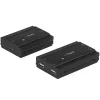Hub extensor USB 2.0 de 4 portas StarTech.com através de um único cabo Ethernet CAT5e/CAT6 (RJ45) – 100m – kit adaptador de hub extensor USB – caixa metálica – alimentação externa – 480 Mbit/s