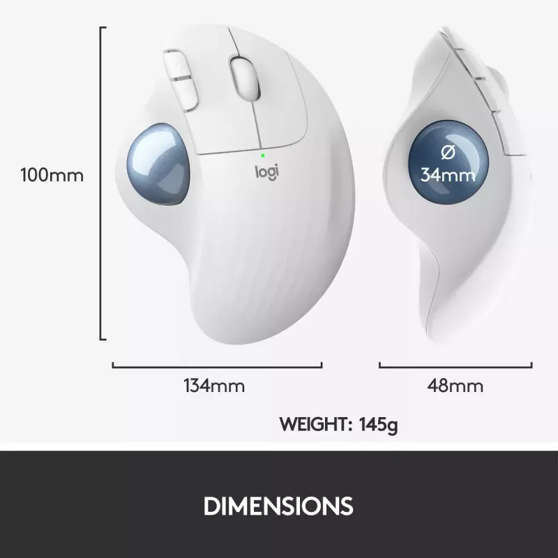 Rato Logitech ERGO M575 Wireless Trackball RF Wireless + Bluetooth