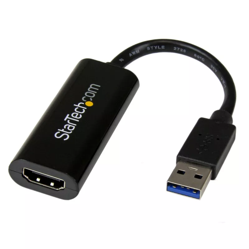 Adaptador USB 3.0 para HDMI StarTech.com, conversor USB para monitor HDMI para Windows, 1080P (sem suporte para macOS/ChromeOS/Linux) – TAA