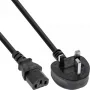 Cabo de alimentação InLine ficha Reino Unido / conector fêmea IEC C13 de 3 polos, 1,8 m