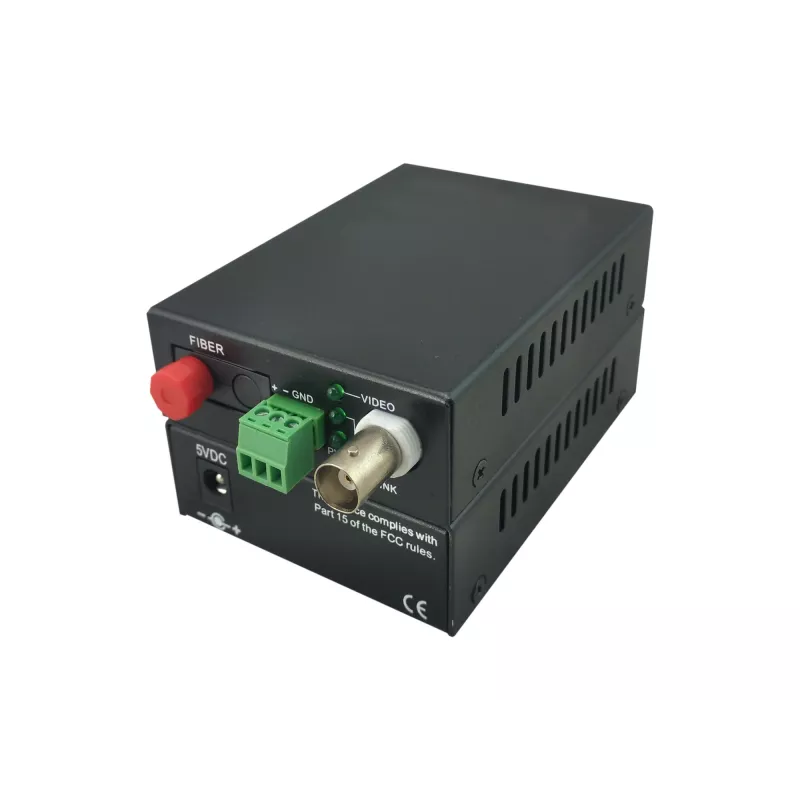 Transmissor AV LevelOne extensor de 1 canal BNC sobre fibra ótica kit 20 km