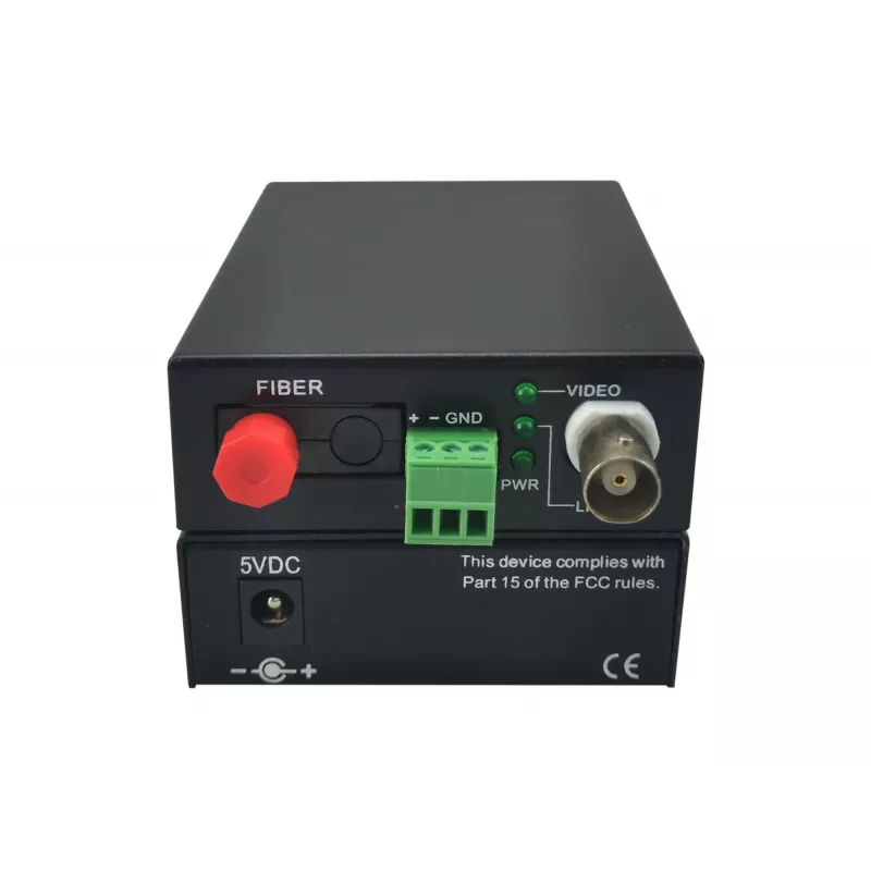 Transmissor AV LevelOne extensor de 1 canal BNC sobre fibra ótica kit 20 km