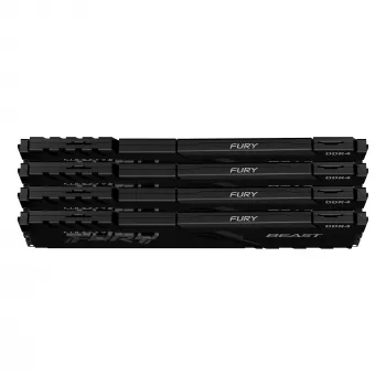 Kingston Technology FURY Beast 64GB 3600MT/s DDR4 CL18 DIMM (Kit of 4) preto