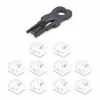 StarTech.com RJ45 Port Locks – pack de 10 com chave de segurança, bloqueador de porta RJ45 com fecho/tampa antipoeira, proteção de porta Ethernet/LAN reutilizável, bloqueador de pó com encaixe RJ45 para servidores/switches/tomadas de parede
