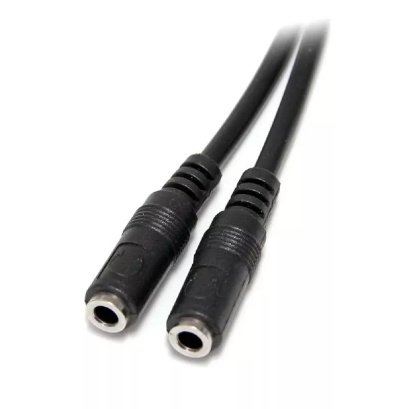 Cabo divisor estéreo fino StarTech.com – ficha de 3,5 mm para 2x conector fêmea de 3,5 mm