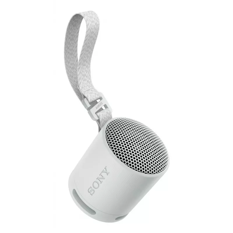 Sony SRS-XB100 – Altifalante Bluetooth sem fios, portátil, robusto IP67 resistente à água e ao pó, 16 horas de bateria, ecológico, para exterior e viagem em cinzento claro