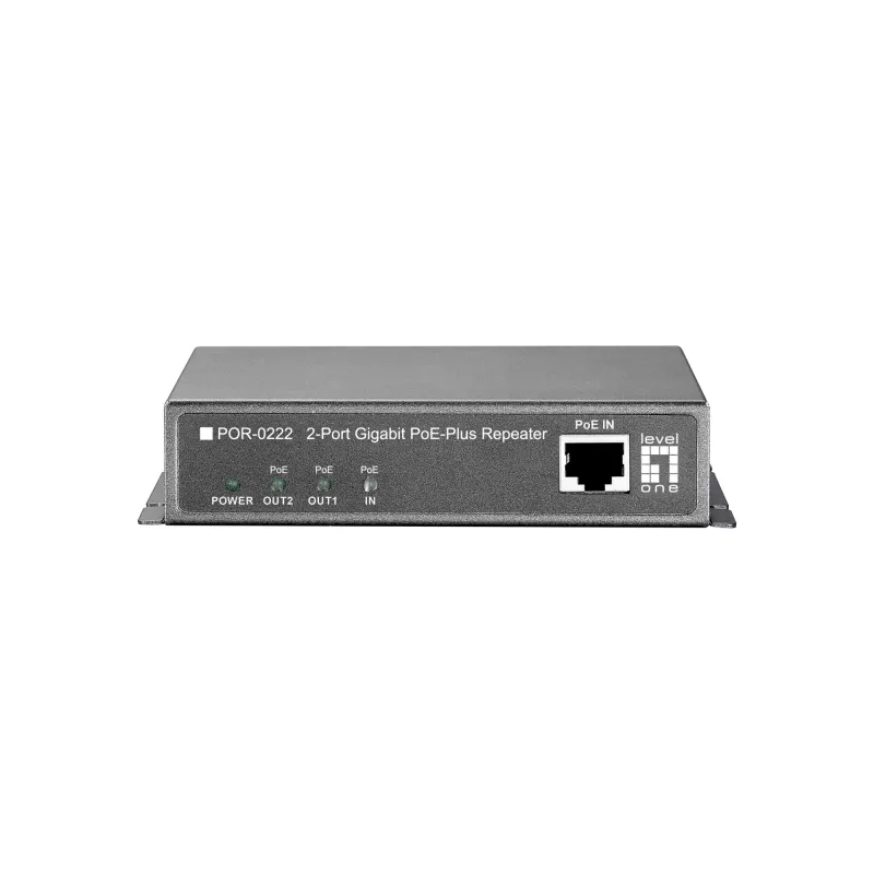 Repetidor PoE Gigabit LevelOne, empilhável, 2 saídas PoE