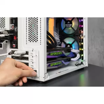 Caixa de PC Corsair Crystal 280X Micro ATX branca