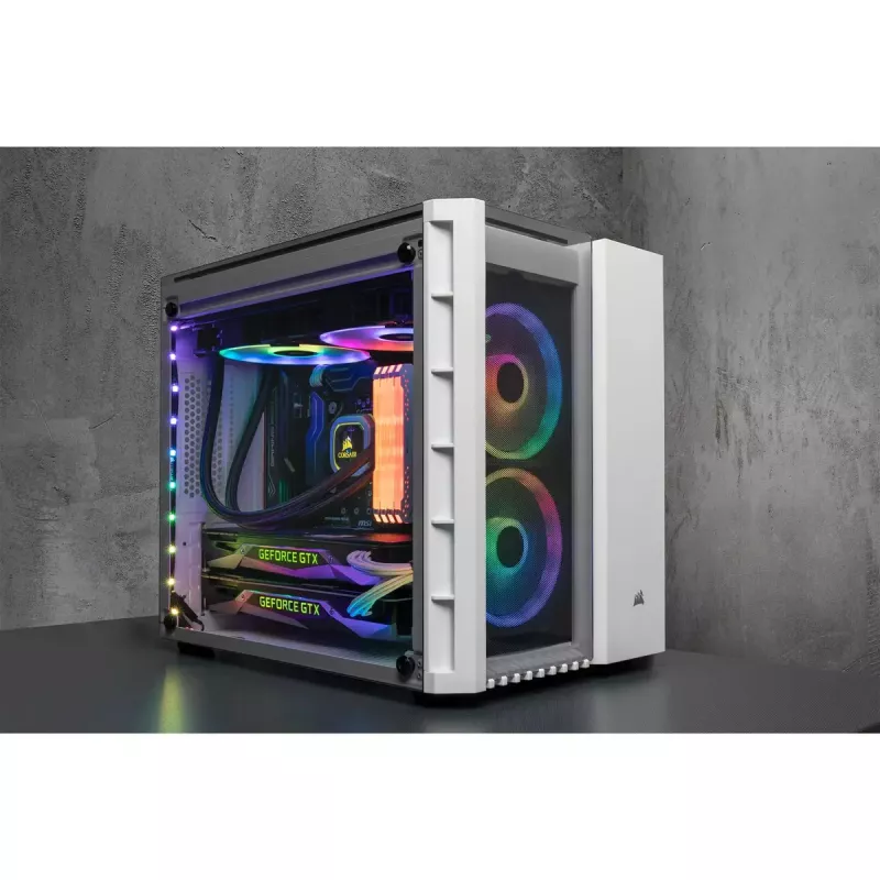 Caixa de PC Corsair Crystal 280X Micro ATX branca