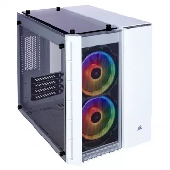 Caixa de PC Corsair Crystal 280X Micro ATX branca