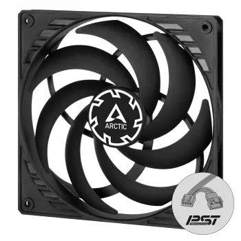 Ventoinha ARCTIC P14 slim PWM PST de 140 mm otimizada para pressão com cabo em Y integrado