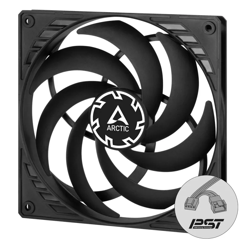 Ventoinha ARCTIC P14 slim PWM PST de 140 mm otimizada para pressão com cabo em Y integrado