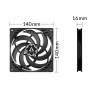Ventoinha ARCTIC P14 slim PWM PST de 140 mm otimizada para pressão com cabo em Y integrado