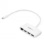 Hub USB-C de 3 portas StarTech.com com Gigabit Ethernet – USB-C para 3x USB-A – Hub USB 3.0 – branco