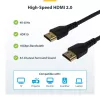 Cabo HDMI 2.0 slim StarTech.com de 0,9 m (3ft), cabo HDMI flexível com certificação Premium e Ethernet, UHD 4K 60Hz HDR10, design robusto em fibra de aramida com revestimento TPE