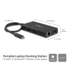 Adaptador multiporta USB-C StarTech.com – docking station de viagem USB-C com HDMI 4K – Power Delivery pass-through de 60 W, GbE, hub de 2 portas USB-A 3.0 – dock mini USB Type-C portátil para portáteis
