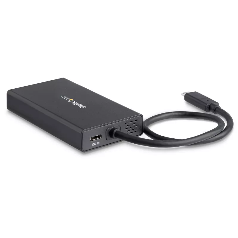 Adaptador multiporta USB-C StarTech.com – docking station de viagem USB-C com HDMI 4K – Power Delivery pass-through de 60 W, GbE, hub de 2 portas USB-A 3.0 – dock mini USB Type-C portátil para portáteis