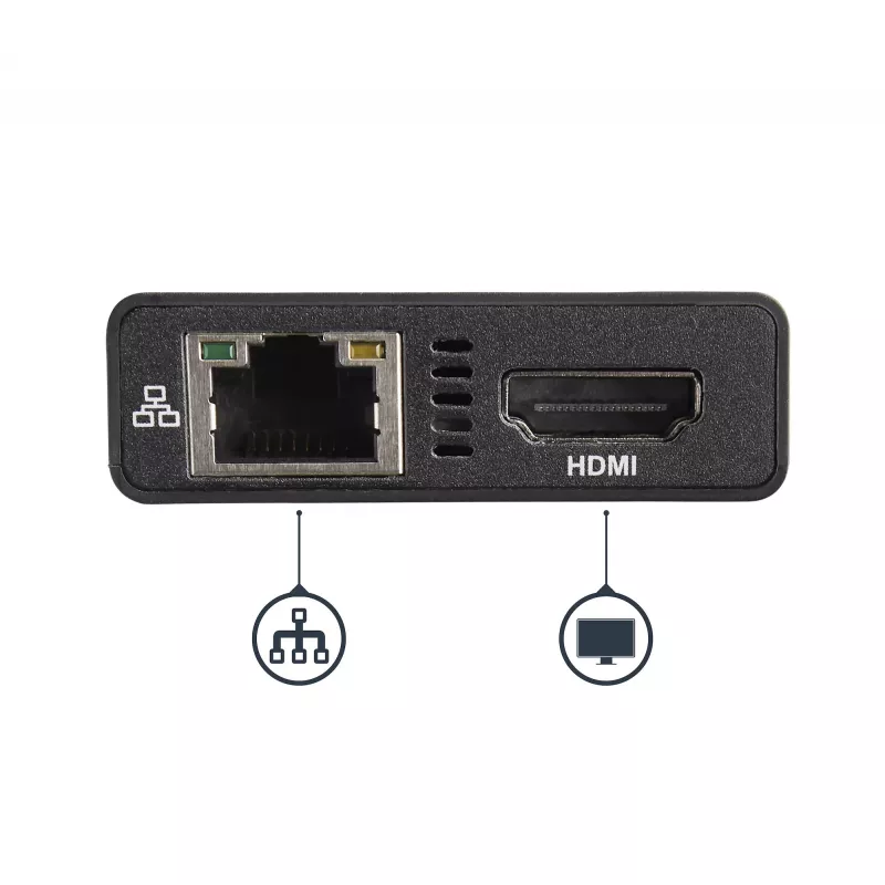 Adaptador multiporta USB-C StarTech.com – docking station de viagem USB-C com HDMI 4K – Power Delivery pass-through de 60 W, GbE, hub de 2 portas USB-A 3.0 – dock mini USB Type-C portátil para portáteis