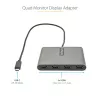 Adaptador USB-C para Quad HDMI StarTech.com, conversor USB-C para 4x monitor HDMI para Windows (sem suporte para macOS/ChromeOS/Linux) - TAA