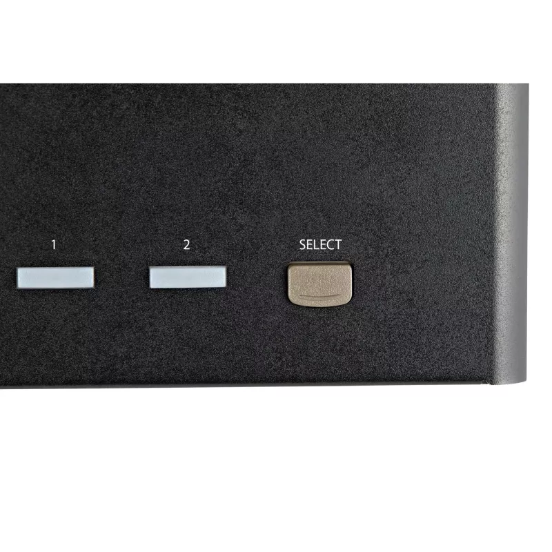 Comutador KVM DisplayPort StarTech.com de 2 portas para quatro monitores – 4K 60Hz UHD HDR – KVM DP 1.2 4K de secretária com hub USB 3.0 de 2 portas (5 Gbit/s) e 4 portas USB 2.0 HID, áudio – comutação por teclas de atalho – TAA