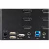 Comutador KVM DisplayPort StarTech.com de 2 portas para quatro monitores – 4K 60Hz UHD HDR – KVM DP 1.2 4K de secretária com hub USB 3.0 de 2 portas (5 Gbit/s) e 4 portas USB 2.0 HID, áudio – comutação por teclas de atalho – TAA