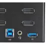Comutador KVM DisplayPort StarTech.com de 2 portas para quatro monitores – 4K 60Hz UHD HDR – KVM DP 1.2 4K de secretária com hub USB 3.0 de 2 portas (5 Gbit/s) e 4 portas USB 2.0 HID, áudio – comutação por teclas de atalho – TAA
