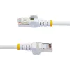 Cabo Ethernet CAT6a StarTech.com de 50cm - branco - baixo teor de halogéneos (LSZH) - 10GbE 500MHz 100W PoE++ RJ-45 sem patilhas com alívio de tensão cabo de rede patch S/FTP