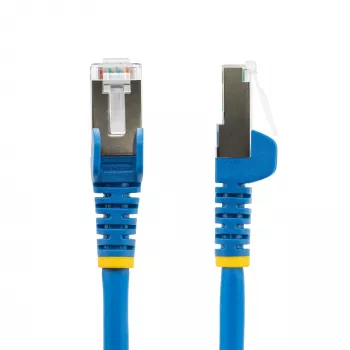Cabo Ethernet CAT6a StarTech.com de 3m - azul - baixo teor de halogéneos (LSZH) - 10GbE 500MHz 100W PoE++ RJ-45 com proteção das patilhas e alívio de tensão cabo de rede patch S/FTP