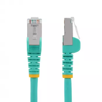 Cabo Ethernet CAT6a StarTech.com de 2m - aqua - LSZH - 10GbE 500MHz 100W PoE++ RJ-45 sem patilhas com alívio de tensão cabo de rede patch S/FTP