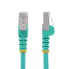 Cabo Ethernet CAT6a StarTech.com de 3m - aqua - Low Smoke Zero Halogen (LSZH) - 10GbE 500MHz 100W PoE++ RJ-45 sem patilhas com alívio de tensão cabo de rede patch S/FTP