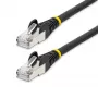 Cabo Ethernet CAT6a StarTech.com de 5m - preto - Low Smoke Zero Halogen (LSZH) - 10GbE 500MHz 100W PoE++ RJ-45 com proteção das patilhas e alívio de tensão cabo de rede patch S/FTP