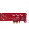 Placa SATA PCIe StarTech.com - placa de expansão PCIe SATA de 10 portas - 6 Gbit/s - perfil baixo/perfil completo - conectores SATA empilhados - ASM1062 Non-RAID - conversor/adaptador PCI Express para SATA