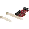 Placa SATA PCIe StarTech.com - placa de expansão PCIe SATA de 10 portas - 6 Gbit/s - perfil baixo/perfil completo - conectores SATA empilhados - ASM1062 Non-RAID - conversor/adaptador PCI Express para SATA